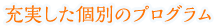 充実した個別のプログラム